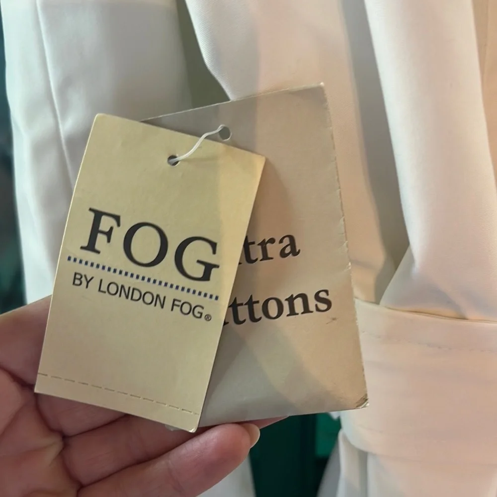 Vintage Y2K London Fog Women's White Trench Coat NWT - Picture 6 of 7